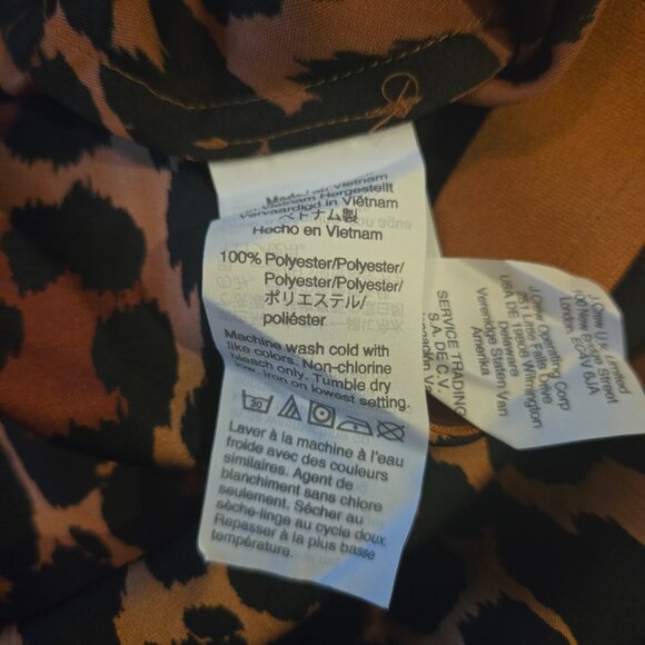 J Crew Pull On Slip Skirt Leopard Print L - Picture 3 of 3